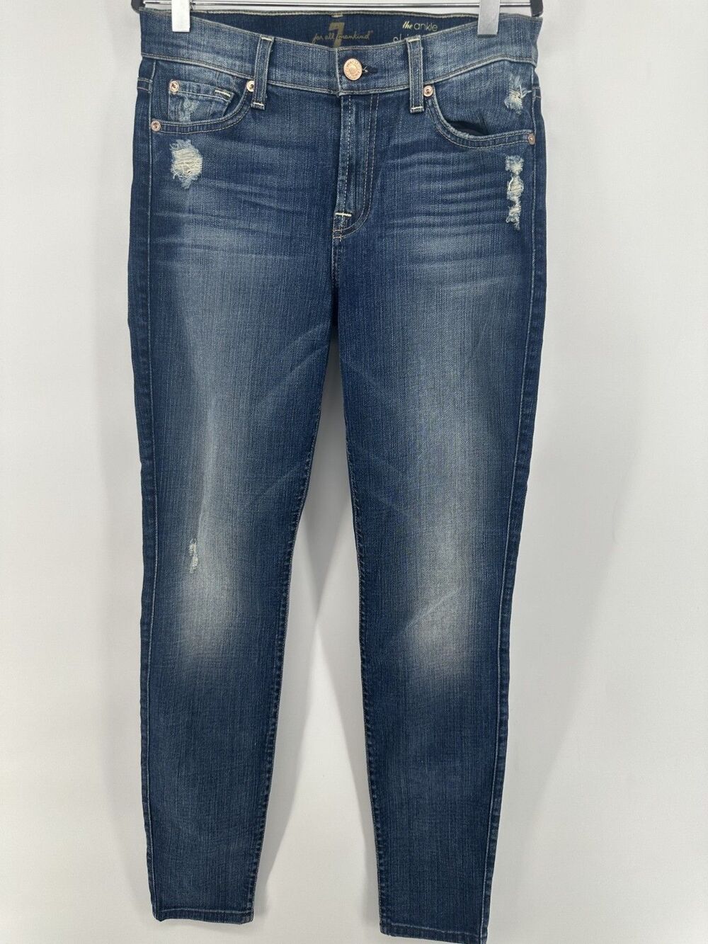 7 FOR ALL MANKIND The Ankle Skinny Denim Jeans Women’s Size 27 #C1